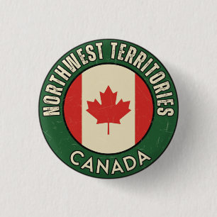 Badge Rond 2,50 Cm Territoires du Nord-Ouest Canada
