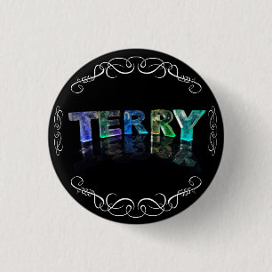 Badge Rond 2,50 Cm Terry nommé - nom dans les lumières (photographi