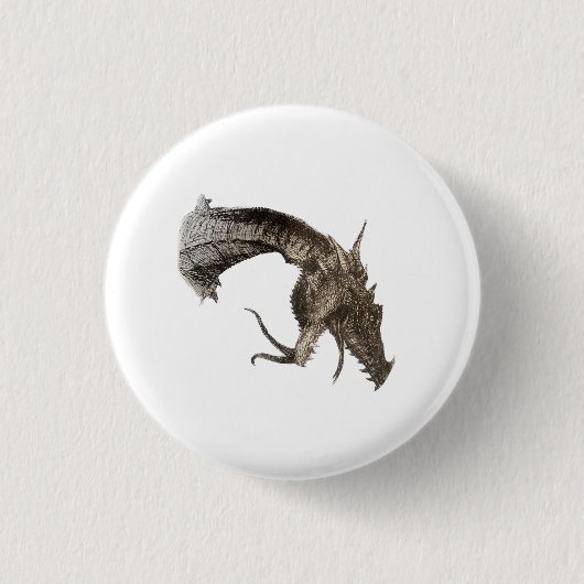 Badge Rond 2,50 Cm Tête de dragon médiéval (Devant)
