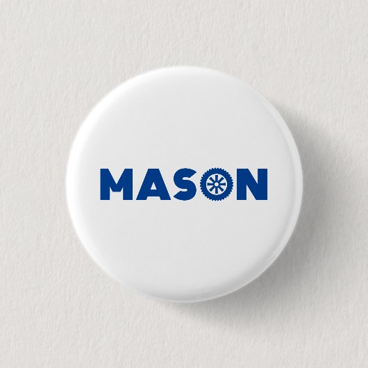 Badge Rond 2,50 Cm Tête Mason (Devant)