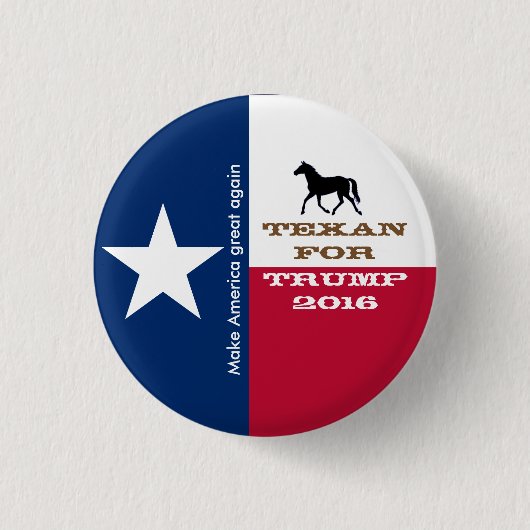 Badge Rond 2,50 Cm Texan pour le bouton d'atout (Devant)