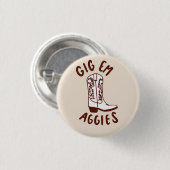 Badge Rond 2,50 Cm Texas A&M Gameday Button (Devant & derrière)