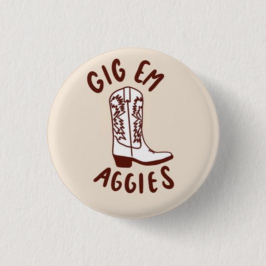 Badge Rond 2,50 Cm Texas A&M Gameday Button (Devant)