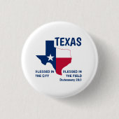 Badge Rond 2,50 Cm TEXAS Écriture chrétienne béni (Devant)