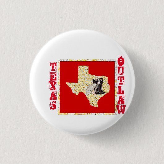 BADGE ROND 2,50 CM TEXAS OUTLAW (Devant)