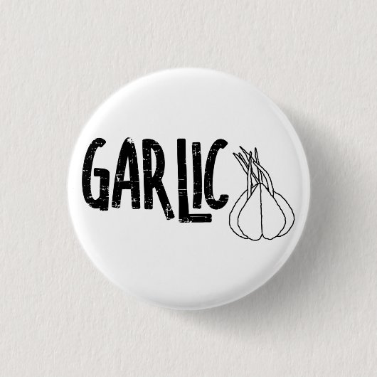 Badge Rond 2,50 Cm Texte de l'ail (Devant)