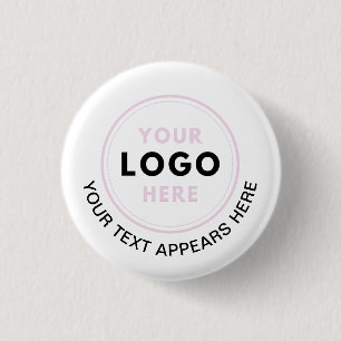 Badge Rond 2,50 Cm Texte du logo simple