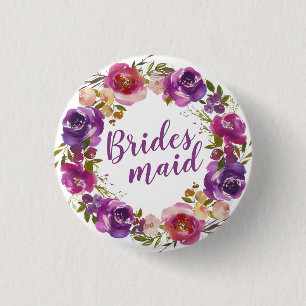 Badge Rond 2,50 Cm Texte mauve et serrurerie d'été