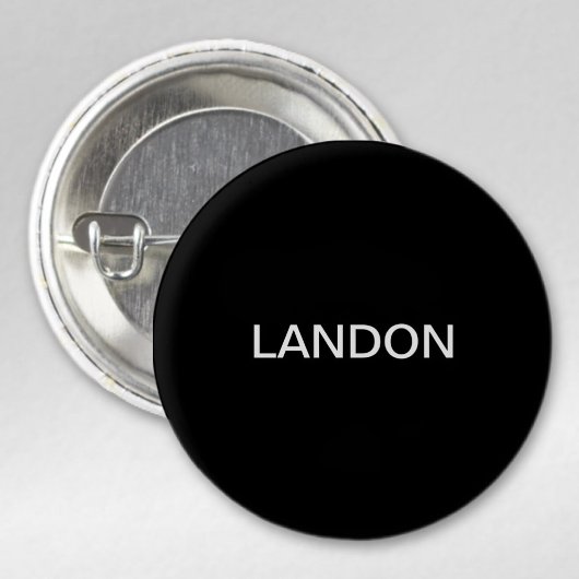 Badge Rond 2,50 Cm Texte modifiable moderne | Noir et blanc
