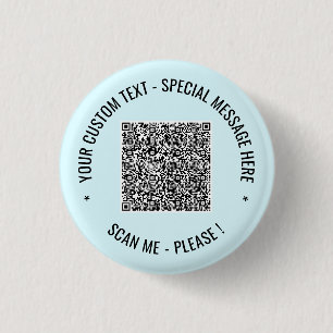 Badge Rond 2,50 Cm Texte personnalisé et couleurs du bouton d'informa