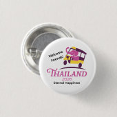 Badge Rond 2,50 Cm Thailand 2026 International Convention Pin (Devant & derrière)