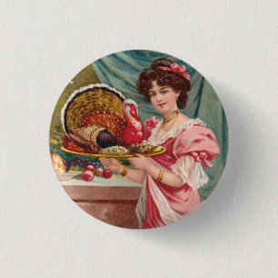 Badge Rond 2,50 Cm Thanksgiving