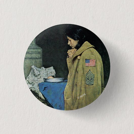 Badge Rond 2,50 Cm Thanksgiving de réfugié (Devant)