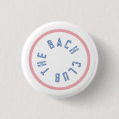 Badge Rond 2,50 Cm The Bach Club Blue Crest Pink Stripe Bcaelorette (Devant)