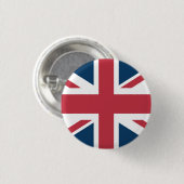 Badge Rond 2,50 Cm The Union Jack British Flag Button (Devant & derrière)