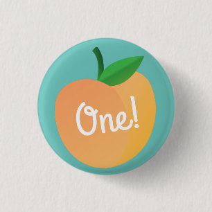 Badge Rond 2,50 Cm Thème de fête d'anniversaire 1ère année Fruité Mig