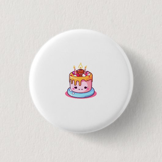 Badge Rond 2,50 Cm Thème de gâteau, conception de gâteau, gâteau mign (Devant)