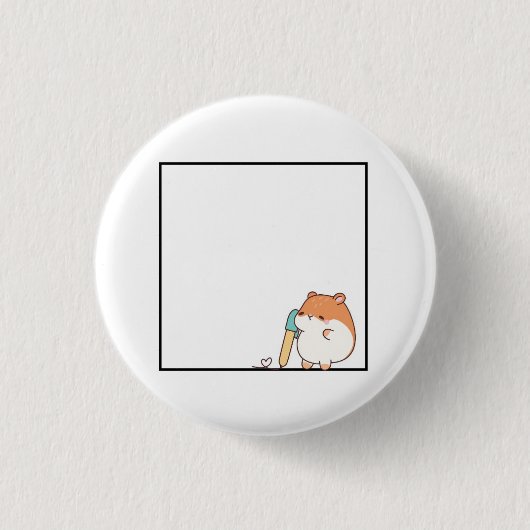 Badge Rond 2,50 Cm Thème de hamster, joli hamster (Devant)