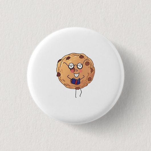 Badge Rond 2,50 Cm Thème de nourriture de cookie mignon (Devant)