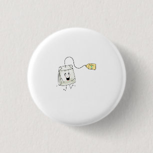 Badge Rond 2,50 Cm thème de thé, amateur de thé, sachet de thé