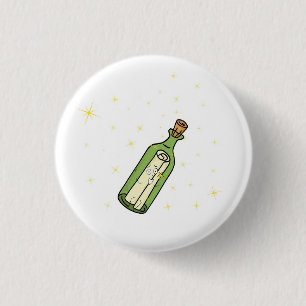 Badge Rond 2,50 Cm Thème du message dans une bouteille