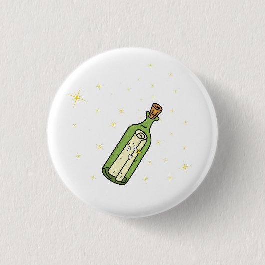 Badge Rond 2,50 Cm Thème du message dans une bouteille (Devant)