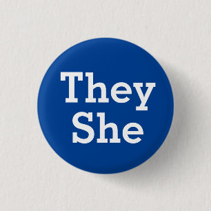 Badge Rond 2,50 Cm They She Pronouns Button