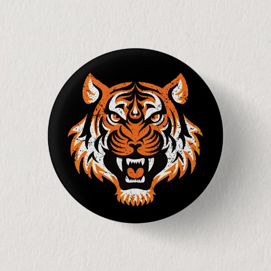 Badge Rond 2,50 Cm Tiger (Devant)