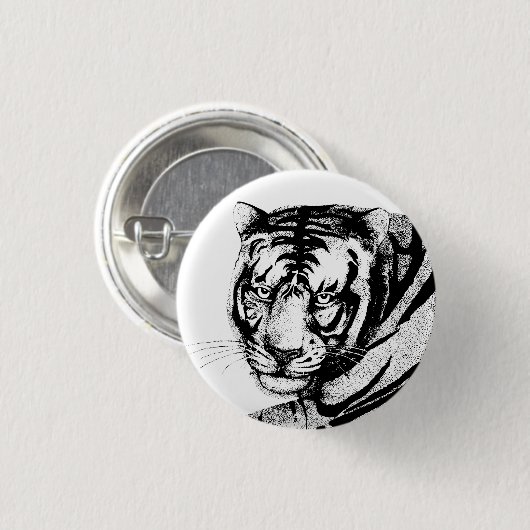BADGE ROND 2,50 CM TIGER (Devant & derrière)