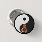 Badge Rond 2,50 Cm Tiger et Yin Yang (Devant & derrière)