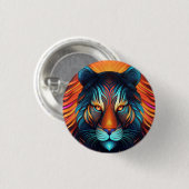 Badge Rond 2,50 Cm Tiger Stare ! (Devant & derrière)