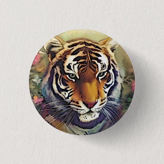 Badge Rond 2,50 Cm Tigre (Devant)