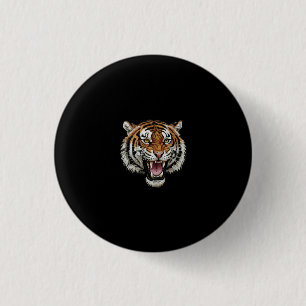 Badge Rond 2,50 Cm Tigre Rugissant