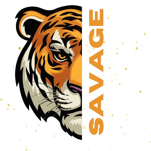 Badge Rond 2,50 Cm Tigre Sauvage