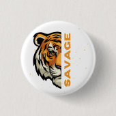 Badge Rond 2,50 Cm Tigre Sauvage (Devant)