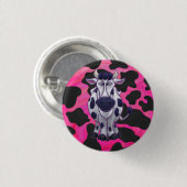 Badge Rond 2,50 Cm Tigre Sauvage Noir et Rose (Devant & derrière)