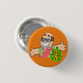 Badge Rond 2,50 Cm Tiki radioactif (Devant & derrière)