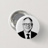 Badge Rond 2,50 Cm Tim Walz (Devant & derrière)