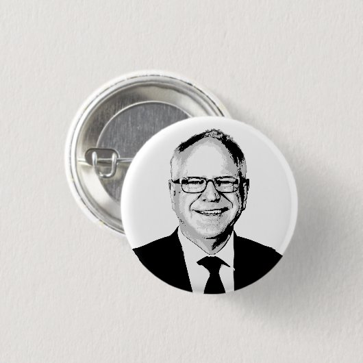 Badge Rond 2,50 Cm Tim Walz (Devant & derrière)