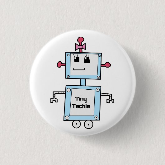 Badge Rond 2,50 Cm TinyTechie 1 1/4" bouton (Devant)