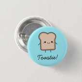Badge Rond 2,50 Cm Toastie ! Bouton (Devant & derrière)