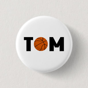 Badge Rond 2,50 Cm Tom Basketball