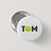 Badge Rond 2,50 Cm Tom Tennis (Devant & derrière)