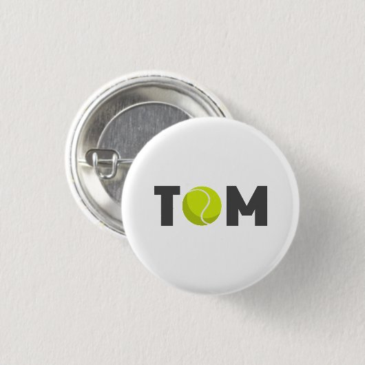 Badge Rond 2,50 Cm Tom Tennis (Devant & derrière)