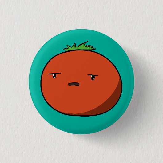 Badge Rond 2,50 Cm Tomate tracassée (Devant)