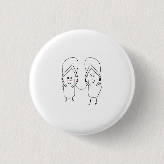 Badge Rond 2,50 Cm Tongs mignons à thème sandale (Devant)