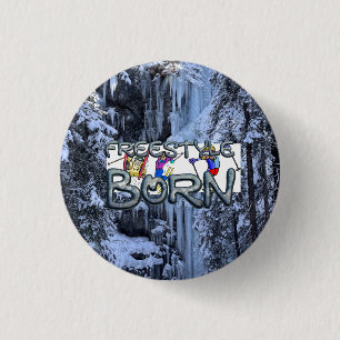 Badge Rond 2,50 Cm TOP Ski Freestyle Né