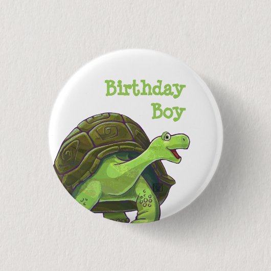Badge Rond 2,50 Cm Tortoise Party Center (Devant)