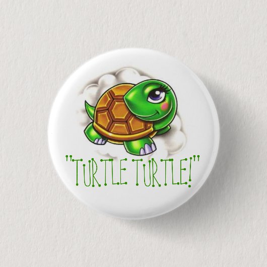 Badge Rond 2,50 Cm tortue (Devant)