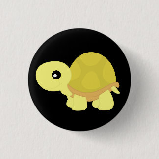 Badge Rond 2,50 Cm Tortue jaune